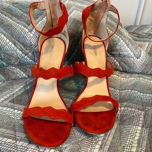 Limelight Red Scalloped Heels